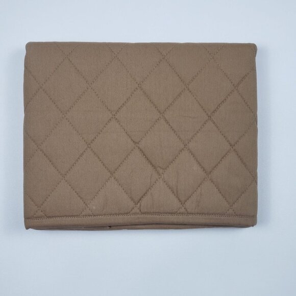 Ralph Lauren Modern Equestrian Cromwell Quilted One European Sham Camel 26x26 IN - Picture 3 of 16